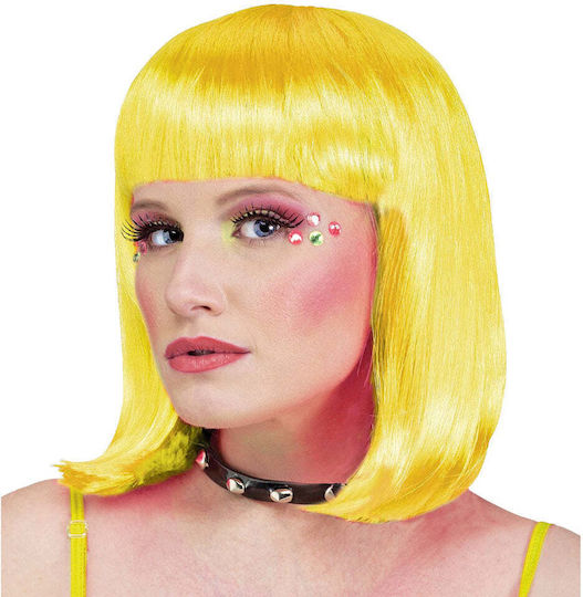 Long Square Wig with Bangs Red