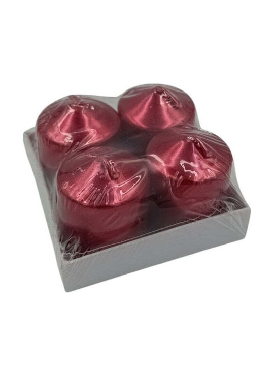 Коледна Свещ Златиста 5x3.8см 4 Бройки