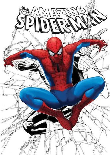 Comic Poster Spiderman Cm017 40cm X 50cm Κορνίζα Καφέ Ξύλου