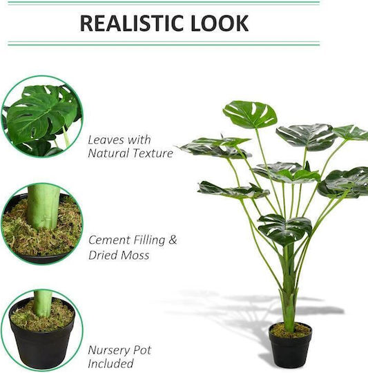Artificial Plant in Pot Monstera Green 85cm
