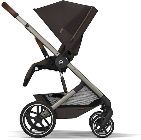 Cybex Balios S LUX Регулируема Бебешка Количка Подходяща За Новородено Chocolate Brown 11.7kg