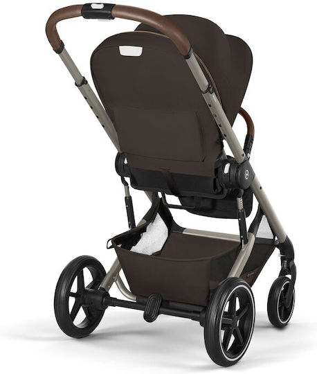 Cybex Balios S LUX Регулируема Бебешка Количка Подходяща За Новородено Chocolate Brown 11.7kg