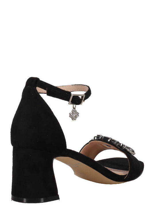 Damen Sandalen mit Strass Schwarz