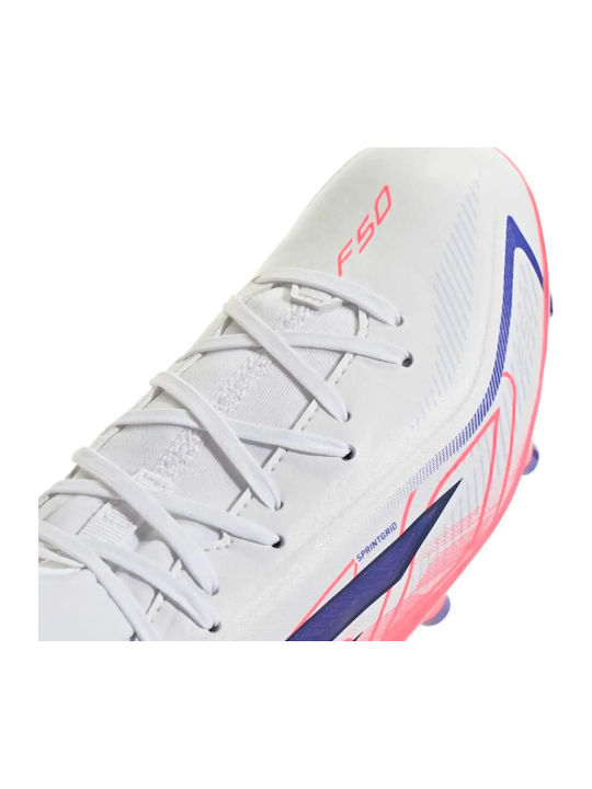 F50 Hyperfast League FG Kids Soccer Cleats With Molded Studs White