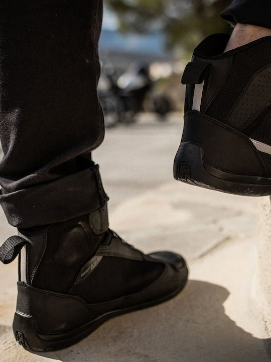 Seca Traffic II Damen Motorradstiefel Leder Schwarz