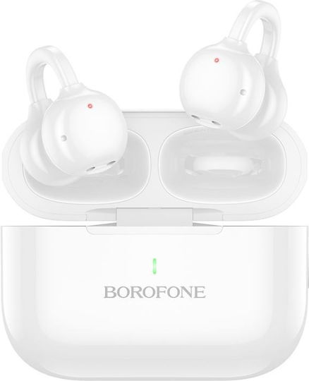 Borofone BW95 Cancion Open Ear Bluetooth Handsfree Ακουστικά με Θήκη Φόρτισης Λευκά