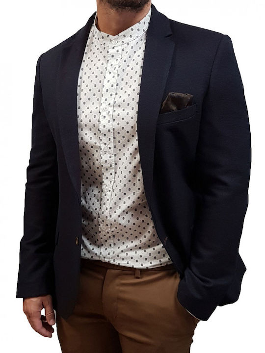 Men’s Jacket with Slim Fit Indigo