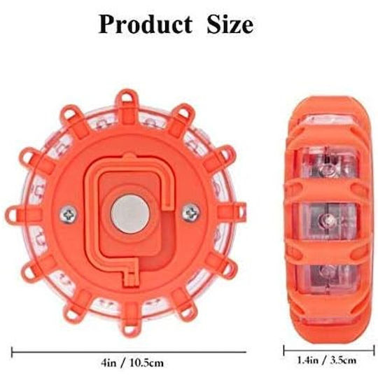 Vencore 6855-10001 Αδιάβροχο Επαναφορτιζόμενο Led Φως Έκτακτης Ανάγκης & Προειδοποίησης Οχημάτων Μαγνήτη 9 Λειτουργίες Φωτισμού Φακό 240 Lumens 6855-10001