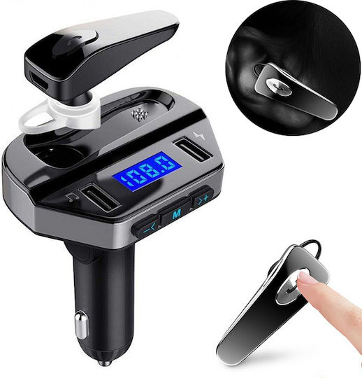Handsfree System Headset FM Transmitter & Dual USB Car Charger Bluetooth MP3 Player