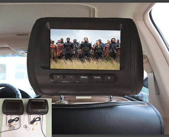 7" Multimedia Screen for Car Headrest with Apple CarPlay Android Auto Bluetooth GPS