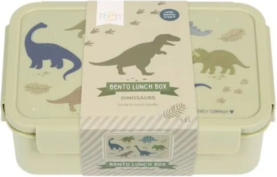 A Little Lovely Company Plastic Kids' Food Set Dinosaurs