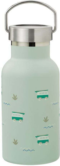 Kids Water Bottle Thermos Silicone with Straw Coffee 350ml
