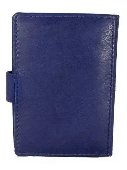 Leather Men's Wallet Cards Blue