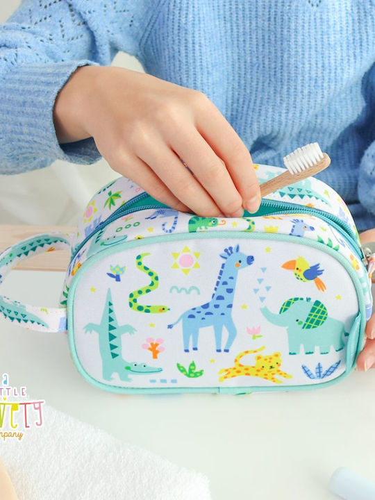 A Little Lovely Company Toiletry Bag Essentials Carry Handle Jungle
