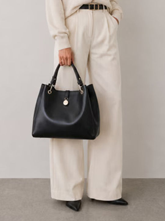Set Damen Schultertasche Schwarz