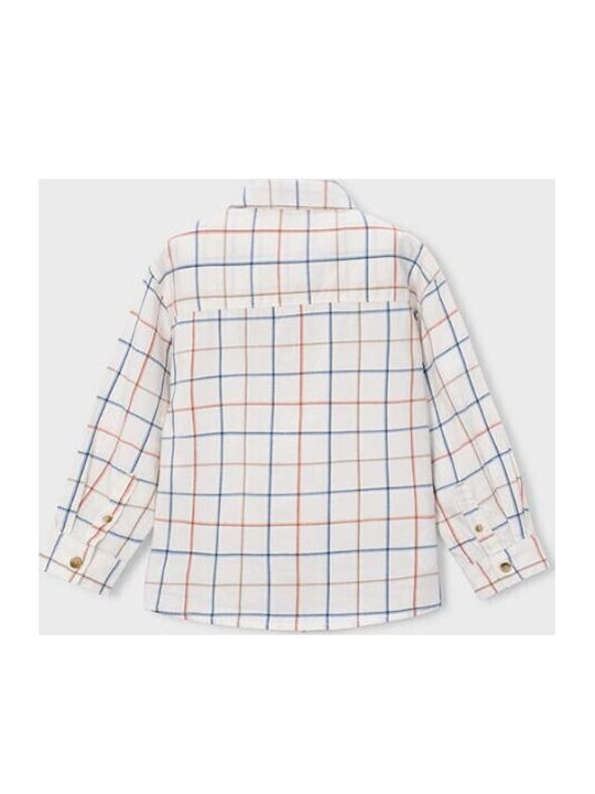 Kids Checked Long-sleeved Tricolor Shirt