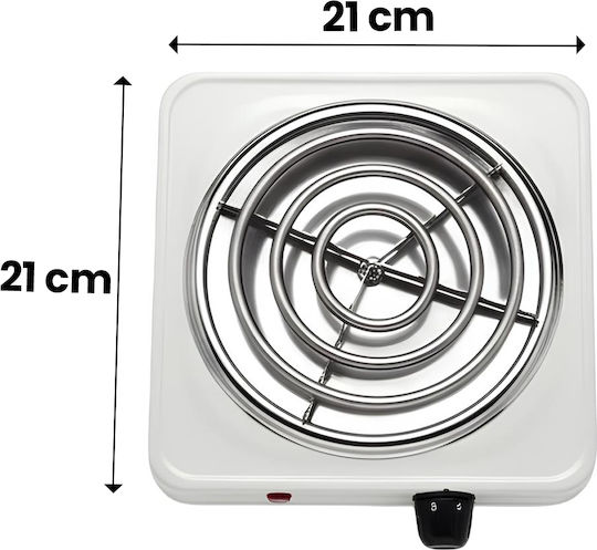 Avizar Compact 1500w Portable Electric Hot Plate 21cm Heating Plate White