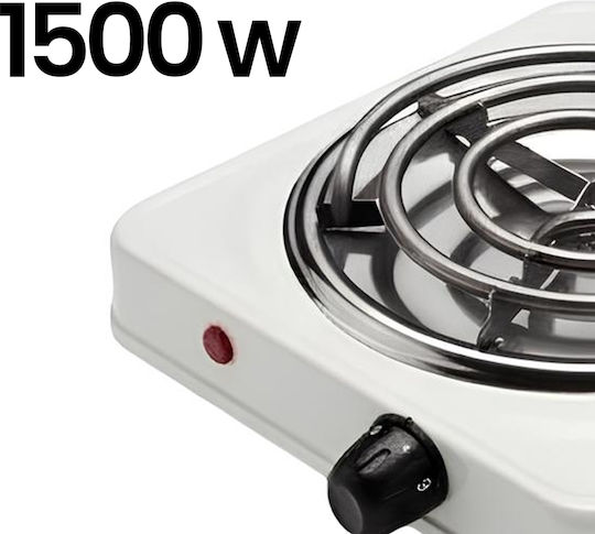 Avizar Compact 1500w Portable Electric Hot Plate 21cm Heating Plate White