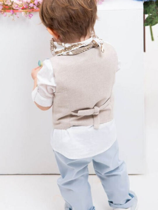 Bambolino Baptism Suit with Vest for Boy Multicolour