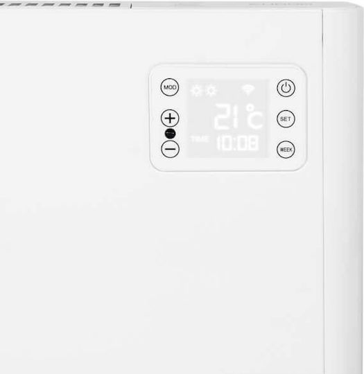 Eurom Alutherm Wifi Convector Electric Pardoseală 2000W cu Termostat Electronic și WiFi 92x45.8cm Alb