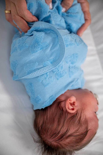 Offer Sleep Pip Crib Bumper Deluxe & Blisssnug Swaddle Blanket Light Blue Grey 2 Pieces