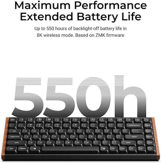 Keychron K3 Ultra QMK 8K K3U-H3 Wireless Gaming Mechanical Keyboard 75% with RGB Lighting (English US) Brown