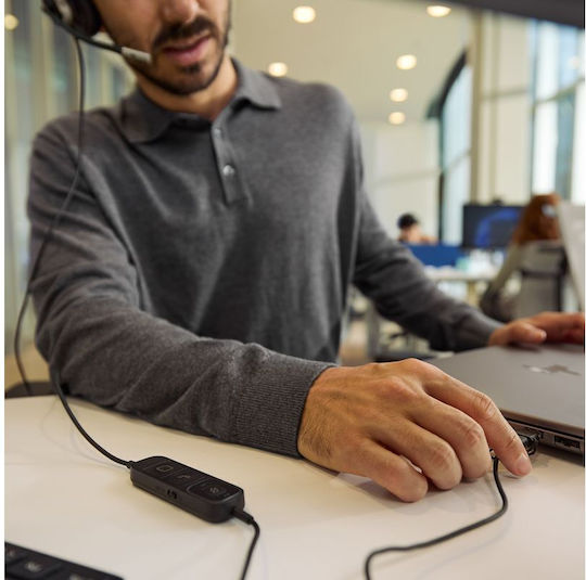 Poly Mission 615 On Ear Multimedia Ακουστικά με μικρόφωνο και σύνδεση USB-A / USB-C