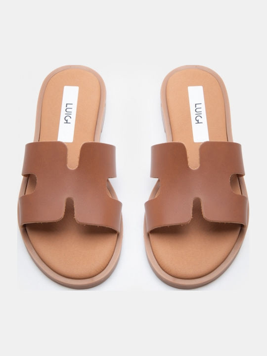 Damen Flache Sandalen Tabac Braun