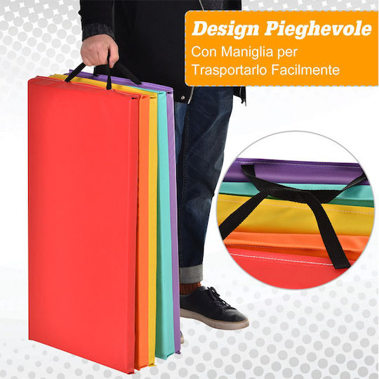 HomCom Mehrfarbige Gerätetraining Trainingsmatte (195x76x3cm)
