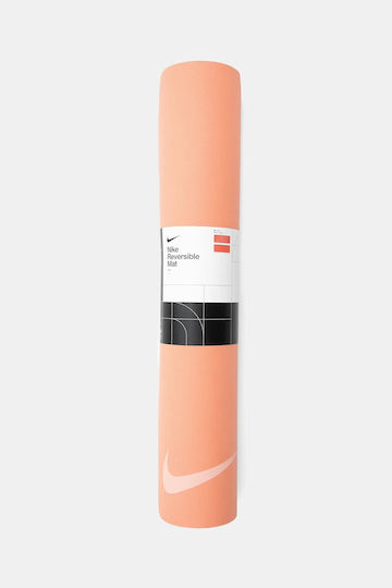 Nike Reversible Στρώμα Γυμναστικής Yoga Πορτοκαλί (180x66cm)