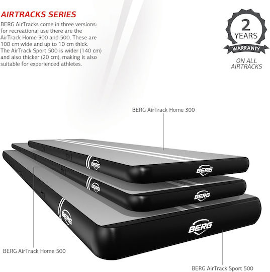 Berg AirTrack Στρώμα Ενόργανης Γυμναστικής Γκρι (500x100cm)