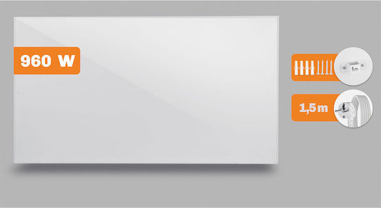 Berdsen Infrarot-Heizpaneele Wand 960W Weiß 120x80cm