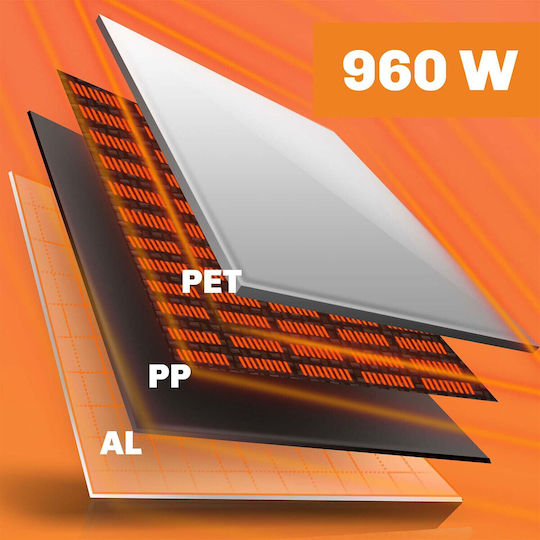Berdsen Panou Radiant cu Infraroșu de Perete 960W Alb 120x80cm