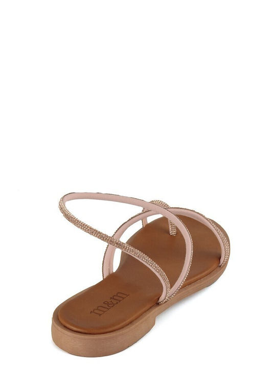 Leather Women's Flat Sandals Bronze