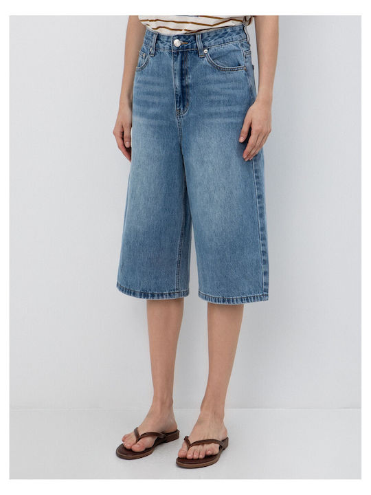 Bermudă Denim Albastră Pentru Femei