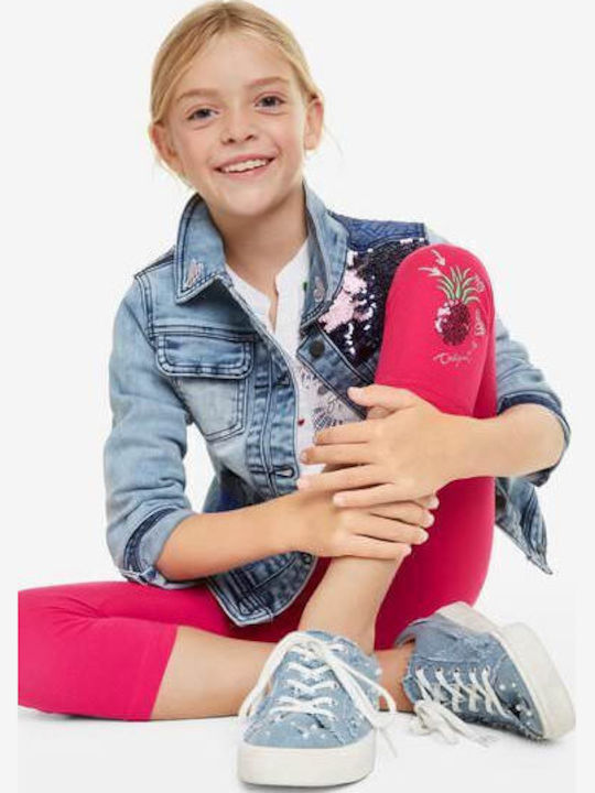 Kids Legging Capri Pink Cross