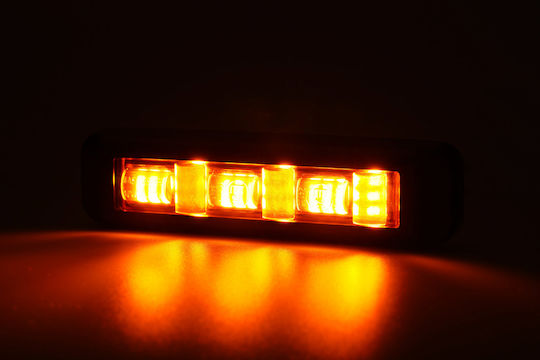 Led Strobe 3 Smd 2 Functions Orange 12v-24v Ip68