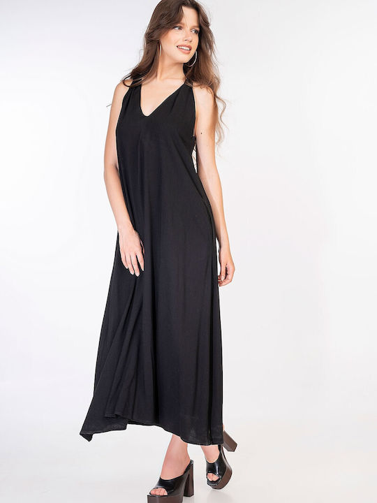 Rochie Maxi Jupon de vară Neagră