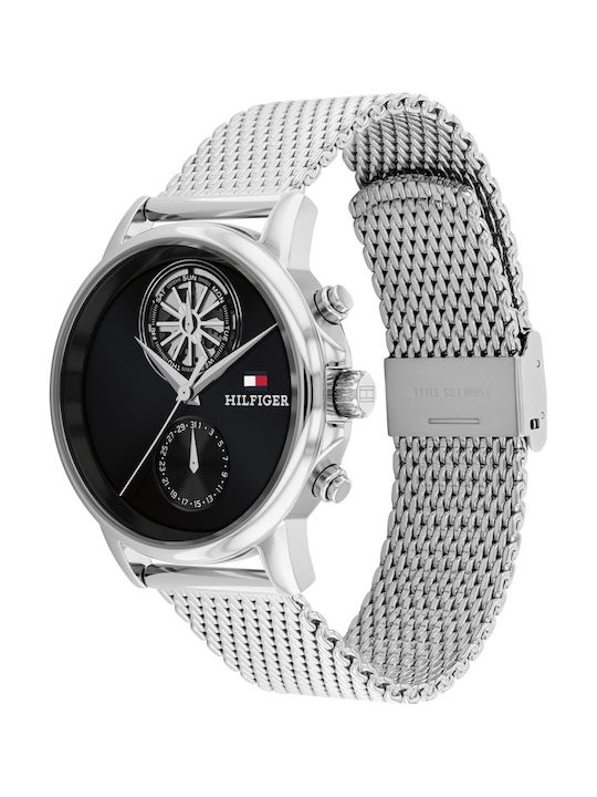 Tommy Hilfiger Stewart Men's Watch 40mm Battery with Silver Metal Bracelet