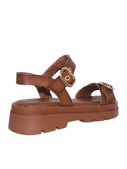 Дамски Сандали Flatforms Тютюнев