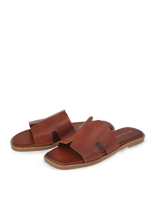 Sandale Casual Damă Din Piele Tabac Maro
