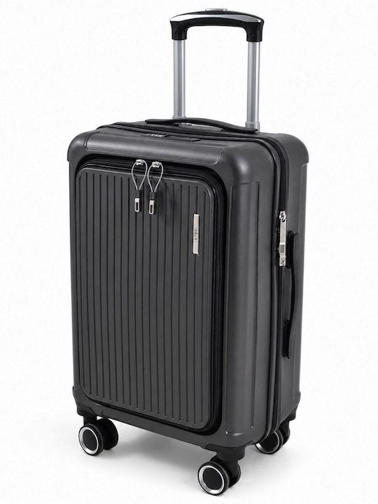 Ankor Cabin Hard Travel Suitcase Anthracite with 4 Wheels Height 55 cm