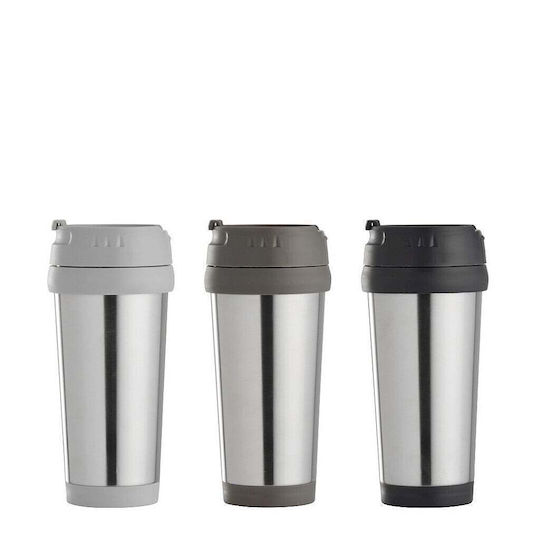 Espiel Day Thermos Glass Stainless Steel 450ml Light Grey