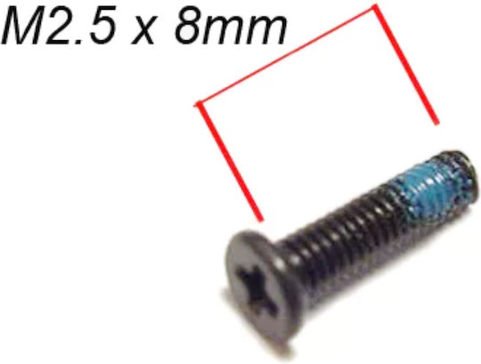 Screws Set Laptop Dell Inspiron 17 7773 7786 14 5559 Latitude 15 E5520 Precision M4600 3r690 03r690 O3r690 Ο03r690 Palmrest & Bottom Case Screws 2.5mm X 8mm 12pcs Code 1-bolt007