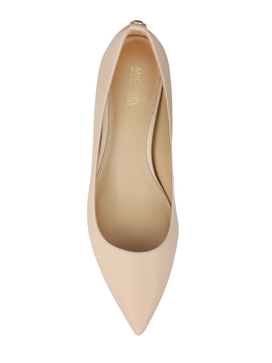 Alina Leather Heels with Low Heel Pink