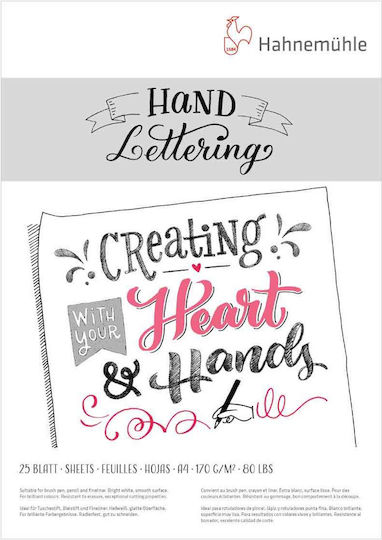 Блок за скици Hand Lettering 170gsm Hahnemühle A4 210 X 297 Mm