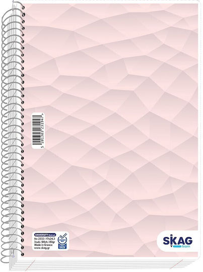 Skag Spiral Notebook Ruled A4 5 Subjects University Laminated
