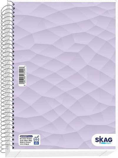 Skag Spiral Notebook Ruled A4 5 Subjects University Laminated