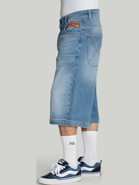 X-tra Herren Shorts Denim Vintage Blau