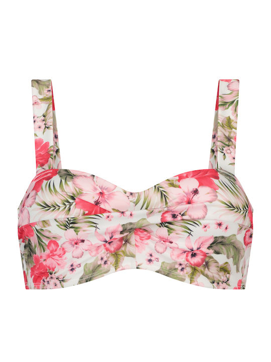 Strapless Bikini Top Floral Tropical 197409